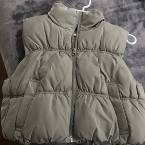 H&M, Crop vest olive green